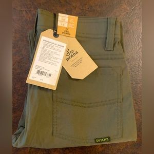 Prana Brion Pants 28”X34” New with Tags $79 Cargo Green - Slim Fit